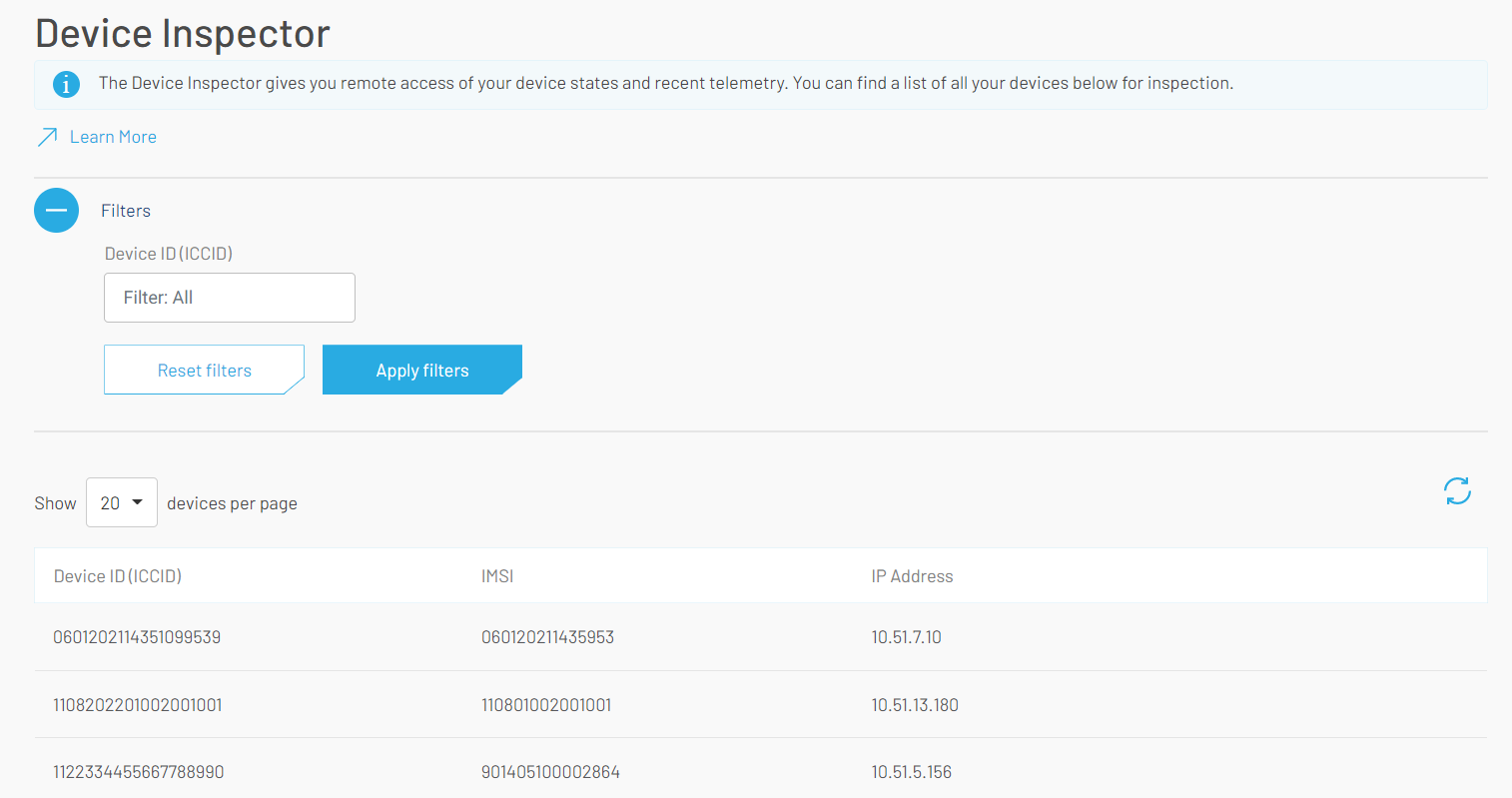 Device Inspector overview