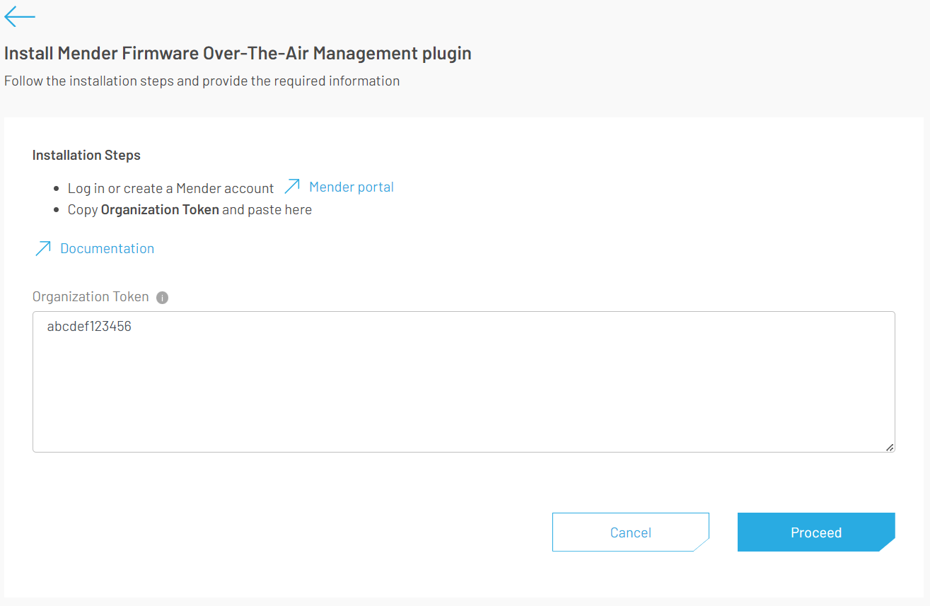 Mender plugin installation